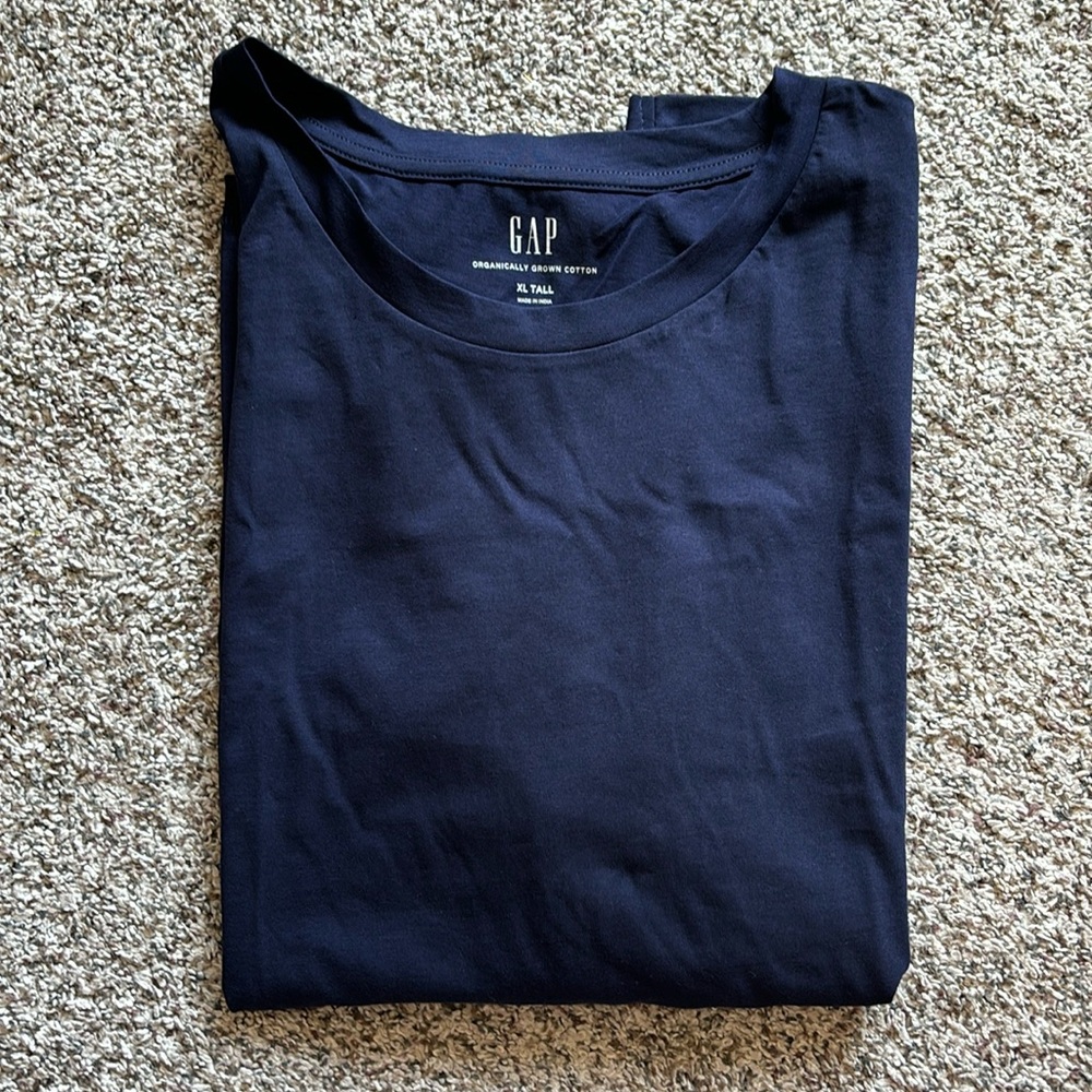 Gap Women’s Navy Organic Cotton Tshirt Size XL Tall